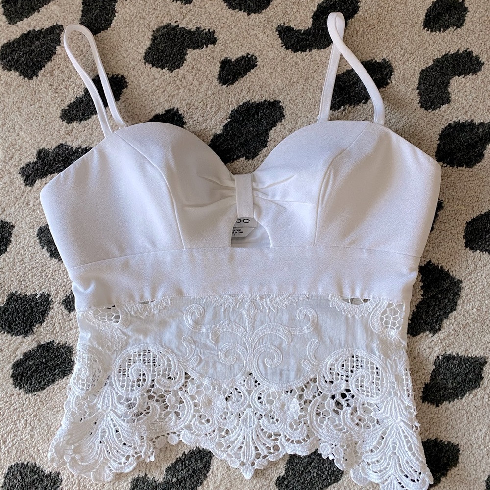 Bebe Lace Crop Top